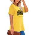 thumbnail image 3 of Anbech Blessed MOM Sunflower Plus Size T-Shirts for Women Graphic Leopard Sunflower Print Oversize Short Sleeves T-Shirt with Round Neck, 3 of 4