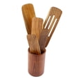 thumbnail image 5 of Spurtle Spatula Slender Long Handle Wooden Mixing Stick For Jars Dough Beater Spatula Kitchen Tool Baking Cooking Mixing Jam Honey Condiments Non Scratch Utensil Wood 23*4CM, 5 of 8
