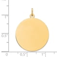thumbnail image 2 of 14k Yellow Gold Plain .011 Gauge Circular Engravable Disc Charm Pendant, 2 of 2