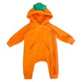 thumbnail image 3 of Baby Girls Winter Warm Thick Solid Long Sleeve Hooded Romper Jumpsuit Clothes Long Sleeve Baby Bodysuit with Legs Girls 18 Month Clothes, 3 of 9