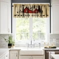 thumbnail image 3 of Rustic Kitchen Curtain Valance, Farmhouse Animal Cow Pig Chicken Window Valance, Western Country Style Window Treatment Valance for Living Room,54x18in, 3 of 5