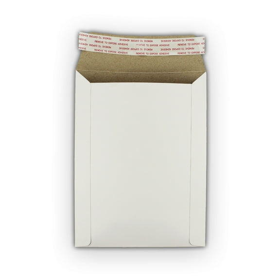 EcoSwift Brand Premium Self-Seal Rigid Cardboard Mailer 250GSM, 12.75 in. x 15 in., White, 1-Pack
