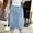 Dark Blue, variant on HAOTAGS Denim Skirts for Girls, Breathable Solid High-Waisted Causal Skirts Sky Blue 7-8 Years
