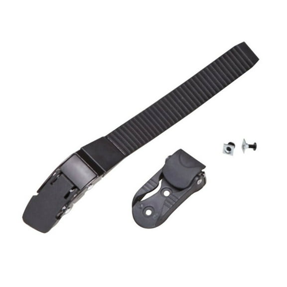 3 Pcs Black Universal Replacement Mend Inline Roller Skate Shoes Energy Strap With Buckle Long Clip