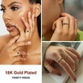 thumbnail image 2 of 18K Plated Interlocked Rolling Fidget Ring for Anxiety for Women and Men, Stainless Steel/Tricolor/Rainbow/Rose Gold/Black/Gold Stacking Ring, 2 of 6