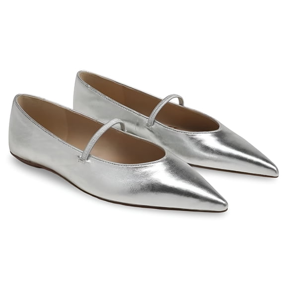 Sam Edelman Women's Nesta Mary Jane Flat Silver 6M