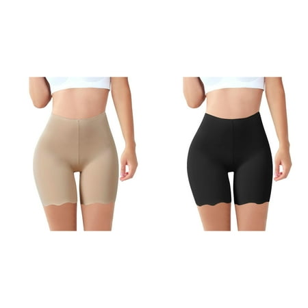 Rinsvye 2 Pcs Summer Thin Ice Silk Women s Yoga Pants Long Light Pants Wave Three Under Shorts for Women Cotton Point Leggings Comfortable Women s Bonds Underwear Ladies Shorts