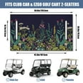 thumbnail image 3 of Charming Flowers Pattern Golf Cart Bench Cover 51"x31" for EZGO Yamaha Club Car Microfiber Fabric Seat Cover Enhances Cart Look, 3 of 8