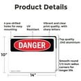 thumbnail image 2 of (2 Pack) Danger Blank Write-On OSHA Danger Sign 14 Inch X 10 Inch Indoor / Outdoor Rust-Free Aluminum Metal Signs for Workplace, Workshop, and Construction Site, Made in the USA, 2 of 8