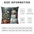 thumbnail image 5 of snowman Christmas tree presents Graphic Decorative Men Women Boy Girl Room Cushion Throw Pillow Cover for Home Couch Living Room Bed Sofa   圣诞节 high-quality 冬季 Pillowcase 1PC, 5 of 5