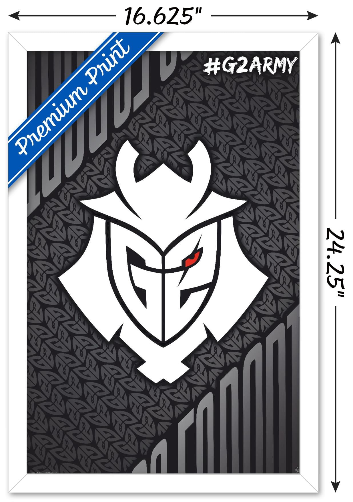 G2 Esports - G2 Army Wall Poster, 14.725" x 22.375" Framed
