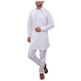 thumbnail image 1 of Royal Kurta Mens Cotton Pathani Suit White, 1 of 1