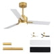 thumbnail image 1 of Ventilador de techo LANMEL de 42" dorado con luz, 6 velocidades y control remoto, 1 of 7