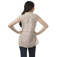 thumbnail image 4 of Moomaya Printed Mandarin Collar Tunic Sleeveless Casual Tank Top Summer Wear, 4 of 6