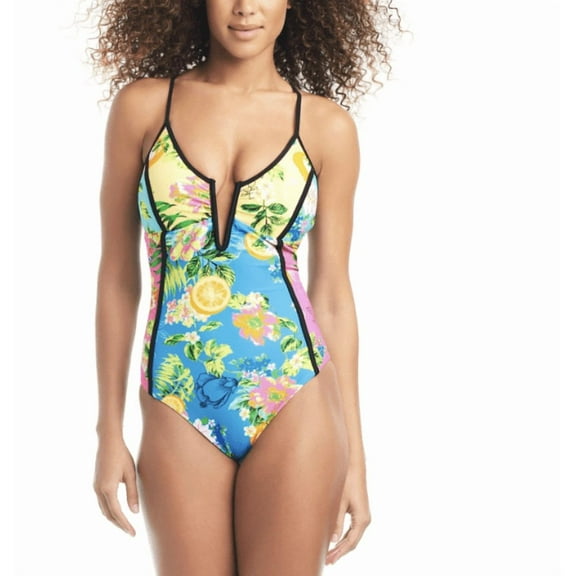 Bar Iii Women's V-Wire One-Piece Swimsuit, Created for Macy's - Multi