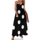 thumbnail image 1 of Vestido sin mangas de lunares blancos y negros grandes, vestido de verano para mujer, vestido de hada para fiesta de graduación, 1 of 7