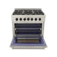 thumbnail image 6 of Kucht Professional 36" Stainless Steel Propane Gas Range w/Black Knob in Silver, 6 of 10