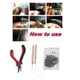 thumbnail image 3 of 1 Set Hair Extension Tool Kit Plier Pulling Needle Micro Rings for Professional Hair Styling Tools Accessory, 3 of 6