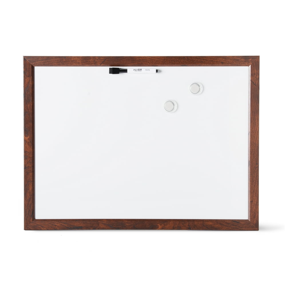 Pen+Gear Dry Erase Board, White Boards 17" x 23", Wooden Frame