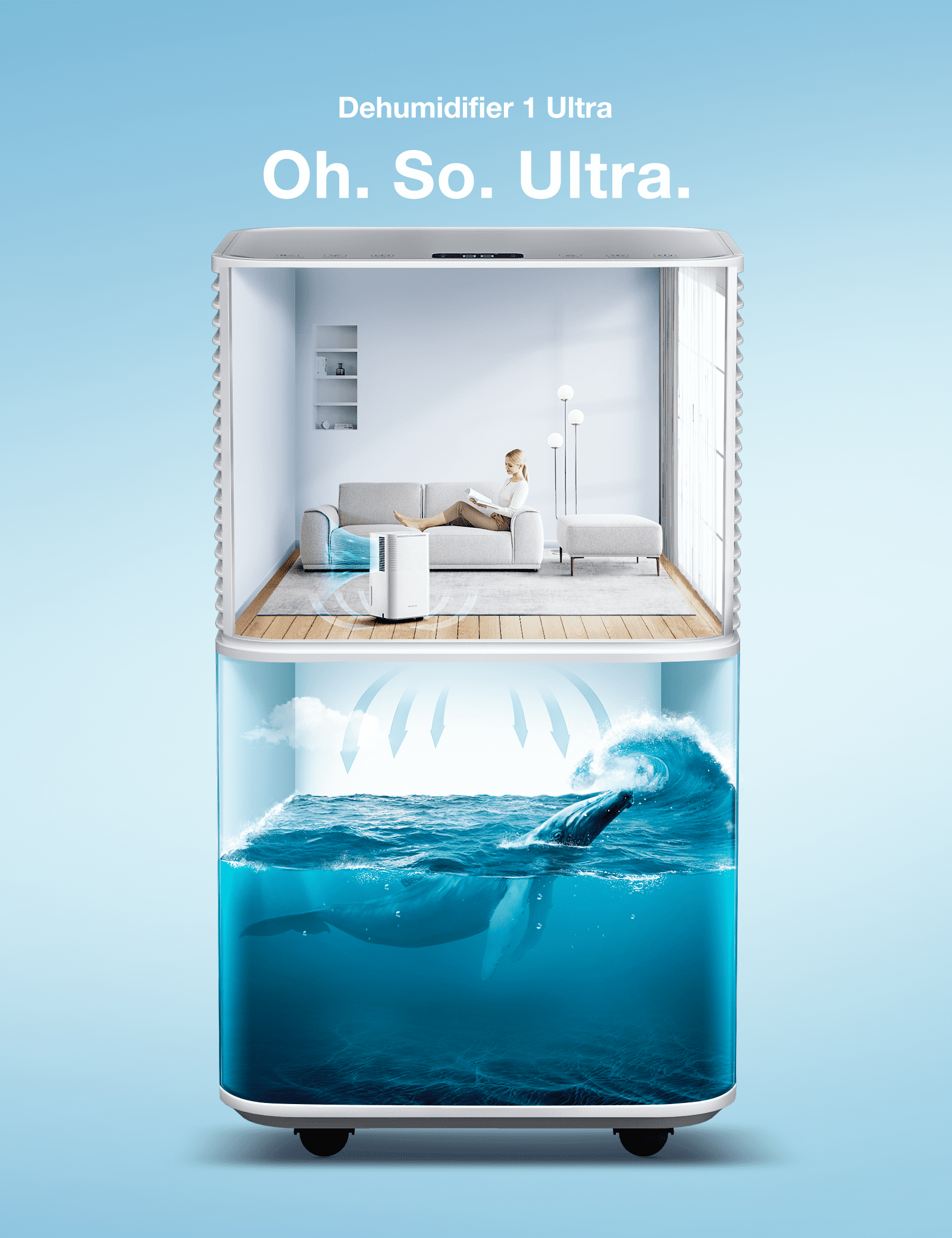 BUBLUE 2000 Sq. Ft 25 Pint Dehumidifier for Basements, Home and Large Room with Auto/Manual Drainage | 36 Db Industry Leading Low Noise | Integrated Air Filters, 3 Modes, Clothes Dry