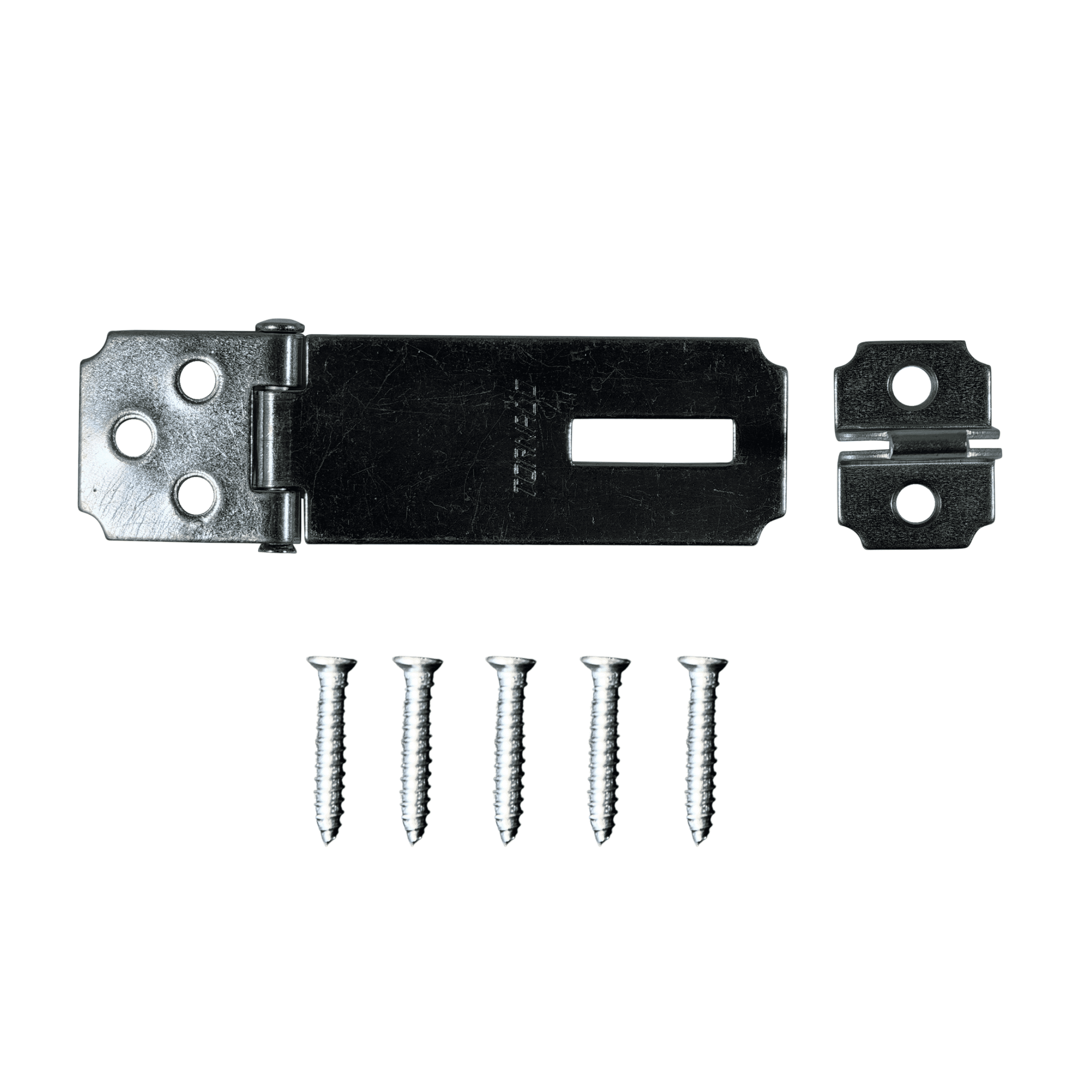 Tornado Fixed Staple Safety Hasp, Zinc Plated, 2-1/2"