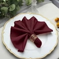 thumbnail image 2 of Efavormart Cloth Napkins Set of 10, 17x17  Inch Burgundy Seamless Dinner Napkins, Washable Linen Table Napkin Cloth with Hemmed Edges for Weddings, Party and Banquet, 2 of 10