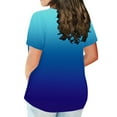 thumbnail image 3 of JIUKE Plus Size Top for Women Summer Crew Neck Gradient Color T-Shirts Short Sleeve Casual Plain Tees, 3 of 5