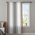 thumbnail image 4 of Brown Grey Sheer Curtains 45 Inches Long, Gray Farmhouse Modern Rustic Light Filering Curtains, Breathable Simi Curtain Privacy Drapes for Kitchen Bathroom Lightweight Small Window Treatment, 4 of 9