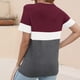 thumbnail image 4 of Tops Cortos para las Mujeres Casual Moda Rayas Impreso Cuello Redondo, Camiseta de Manga Corta para el Uso Diario, Fiesta Y Cómodo, 4 of 7
