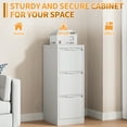 thumbnail image 2 of Vertical File Cabinet with Lock, Storage Cabinet with 3 Drawers for Home Office,Metal Filing Cabinet for Legal/Letter/A4 Files,Assembly Required(3-Drawer,White), 2 of 6
