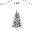 thumbnail image 6 of TZDZRC 4FT Pre-Lit Spruce Snow Flocked Christmas Tree,with Pine Cones,Artificial Mixed PE & PVC Xmas Trees,120 LED Lights, Indoor Outdoor Decorations, 6 of 9