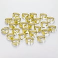thumbnail image 6 of GKNET Fashion Adjustable Initial Alphabet Letter A-Z Ring Finger Rings Women Jewellery-Rose Gold N, 6 of 9