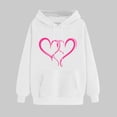 thumbnail image 2 of Plebaso Sweat à Capuche pour Femmes Mignon Cœur Manches Longues Décontracté avec Poches, 2 of 5