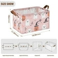 thumbnail image 7 of Yayeee Foldable Storage Basket for Shelves with Handles Waterproof Cloth Bins, Pink Halloween Ghosts, 7 of 7