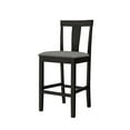 thumbnail image 3 of Home Design Nolan Counter Chairs (Set of 4), Black/Gray, Slat-back design, Padded seat, Comfortable seating, Sturdy frame, Modern minimalist style, Durable construction, 3 of 5
