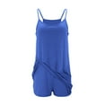 thumbnail image 5 of Girls Tennis Dress with Shorts Casual Summer Spaghetti Straps One Piece Romper Dresses with Pockets Workout Cute Outfits for Kid 5-15 Y, 5 of 7