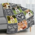 thumbnail image 4 of Custom Blanket with Photos for Cat Personalized Picture Throws for Pets Lover Customizable Blanket for Family Couple Pet Pictures 5 Photos with Name Blankets, 4 of 4