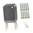 thumbnail image 3 of DOMELAY Trash Can with Lid Holder Touchless Waste Basket for Toilet Kitchen Entryway Deep Grey, 3 of 9
