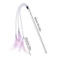thumbnail image 2 of Pink Cat Feather Wand with Long Rod and Braided Rope, Interactive Toys for Indoor Cats, 2 of 3
