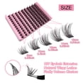 thumbnail image 4 of Thick segmented self-grafting individual cluster false eyelashes, 4 of 5