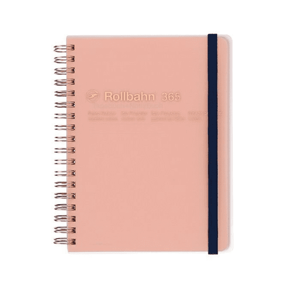 Delfonics Rollbahn Spiral Clear Free Diary 365: 5-1/2 in. x 7 in. (Pink) B6 notebook 501327723