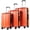 Orange, variant on Coolife Luggage 3 Piece Set PC+ABS Hardshell Suitcases with TSA Lock, Spinner Lightweight (orange, 3 piece set)