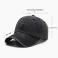 thumbnail image 2 of Gorra de béisbol con visera solar para mujer, de mezclilla lavada en la calle, de color sólido, personalizada, para hombre, 3 piezas, 2 of 6