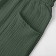 thumbnail image 7 of Capri Pants for Women Summer Baggy Comfy Straight Wide Leg Solid Elastic Waist Cropped Capris Soft Slacks(Dark Green,XL), 7 of 7