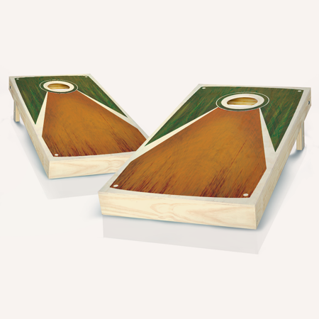 Skip's Garage Tarpis Green Solid Wood Cornhole Board Set
