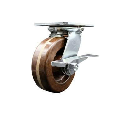 6 Inch Heavy Duty High Temp Phenolic Caster with Roller Bearing and Brake SCC