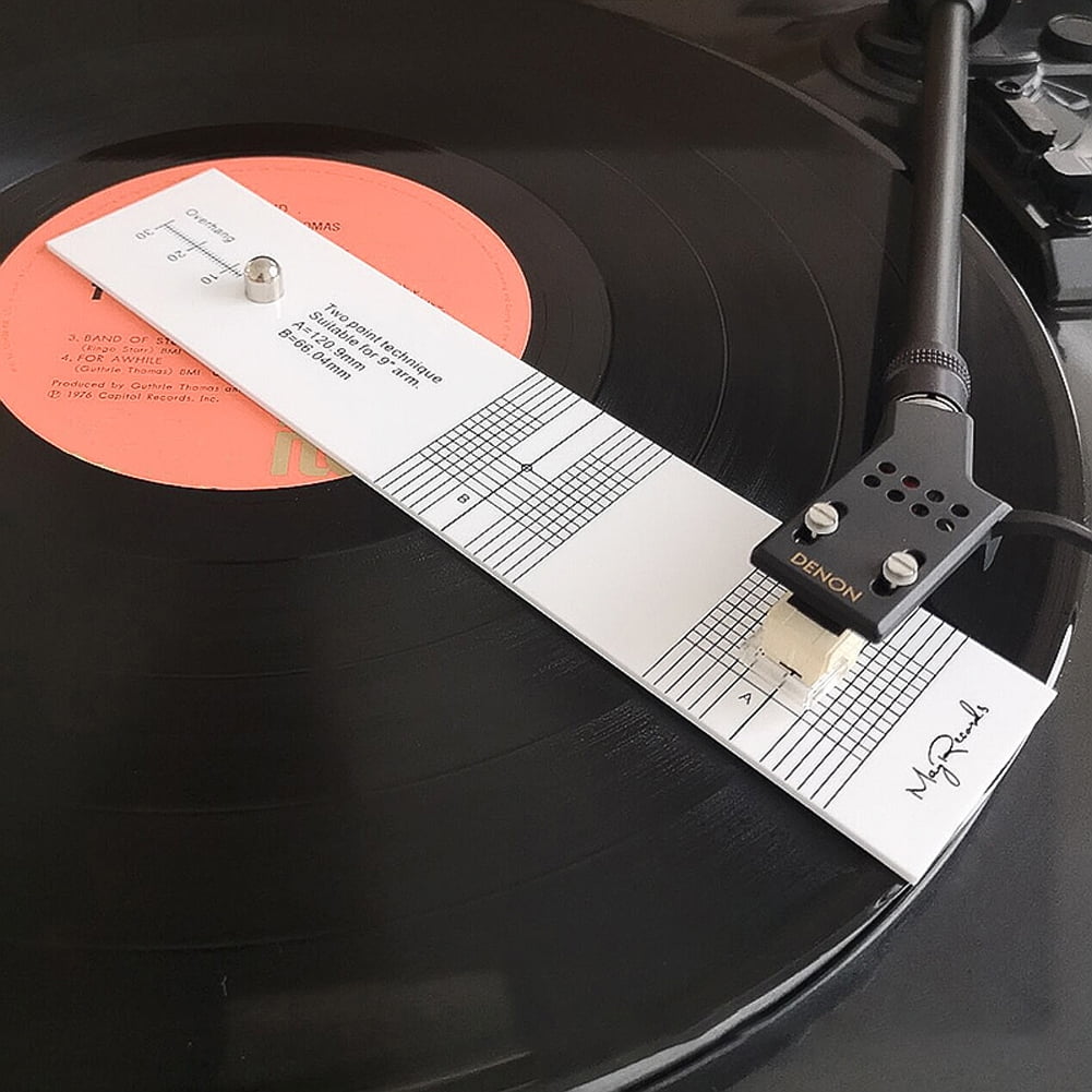 record player calibration distance gauge vinyl turntable phonograph phono cartridge stylus alignment protractor walmart com