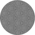 thumbnail image 1 of Ahgly Company Indoor Round Patterned Dark Gray Novelty Area Rugs, 4' Round, 1 of 6
