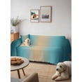 thumbnail image 6 of Turquoise Ombre Couch Cover for Dogs, Modern Yellow Gradient Farmhouse Art Washable Sofa Covers Slipcover for Pets Dogs Futon Cover, Couch Recliner Covers, Oversized Chair Slipcover 71"x91", 6 of 9