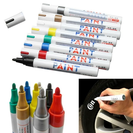 12 Colors Tire Permanent Paint Marker Pen Car Tyre Rubber Universal Waterproof Oil (Best Car Window Markers)